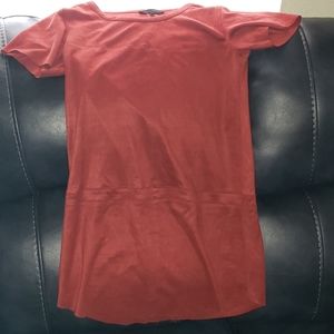 Velvet material t shirt cut dress